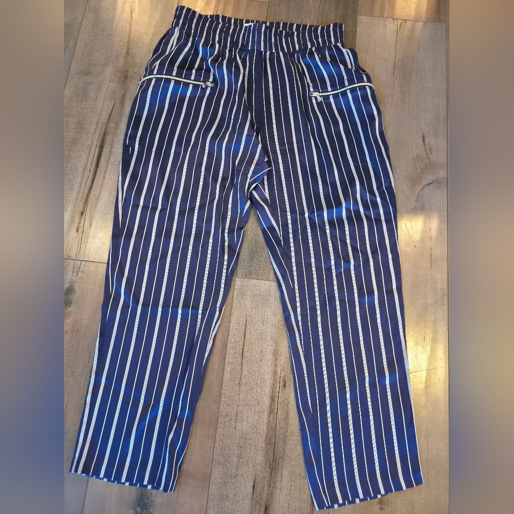 L'AGENCE Navy and White Striped Women’s Dress Pants